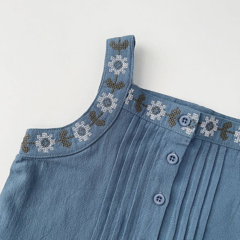 Girls' embroidery cotton set