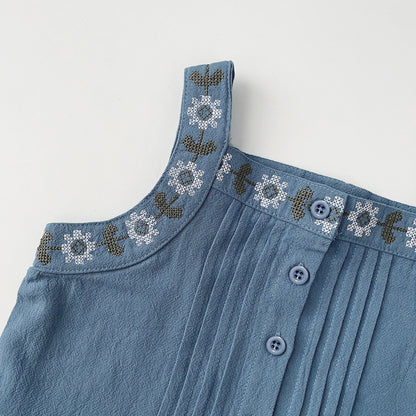 Girls' embroidery cotton set