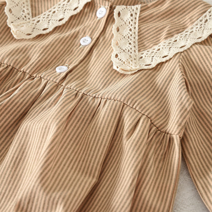 Baby Girls' Long Sleeve Lace Jumpsuit