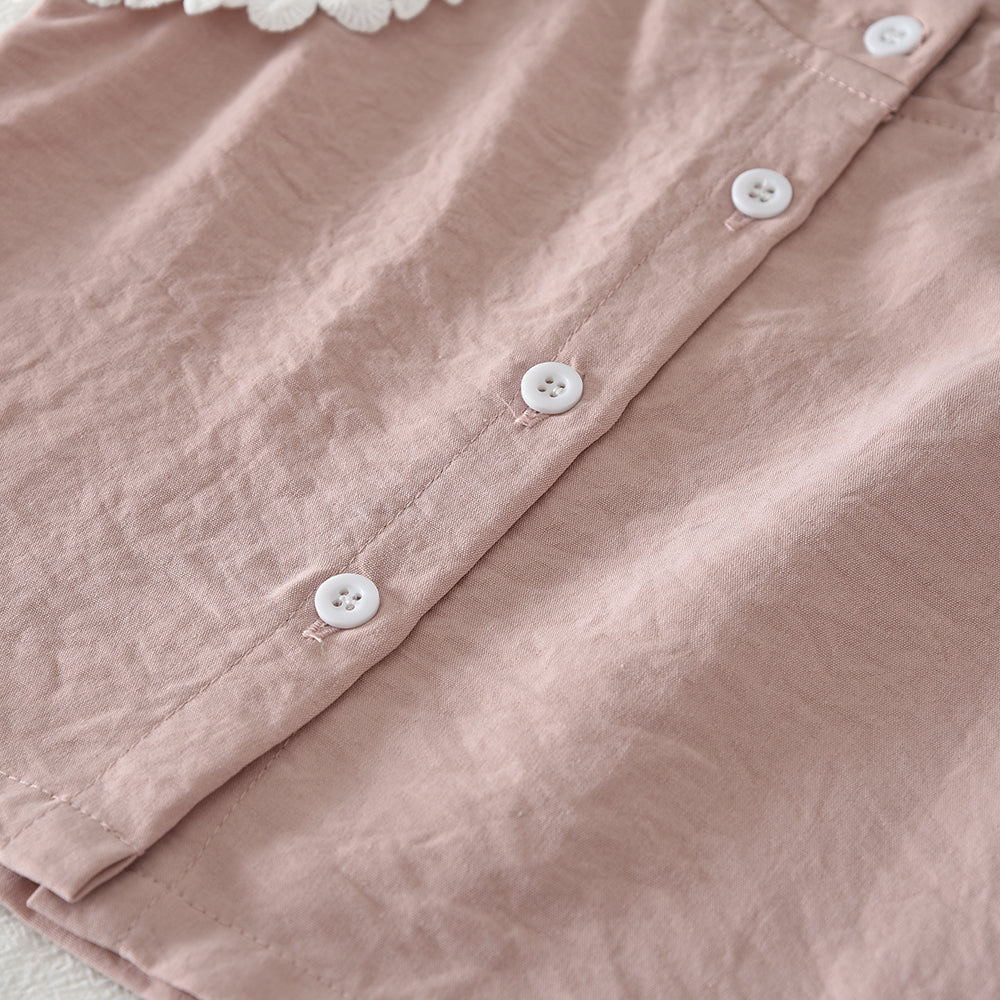 Floral Lace Top+Shorts Girls' Summer Cute Set