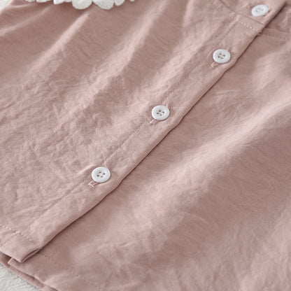 Floral Lace Top+Shorts Girls' Summer Cute Set