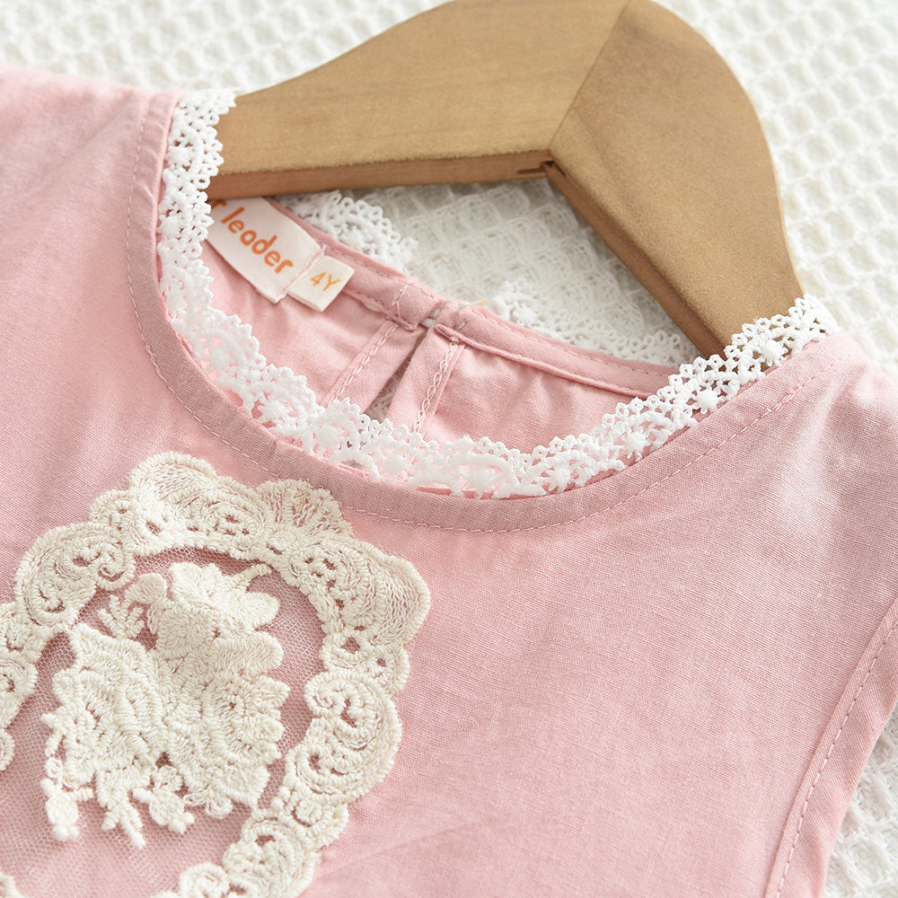 Girls' Lace Princess Cotton Set