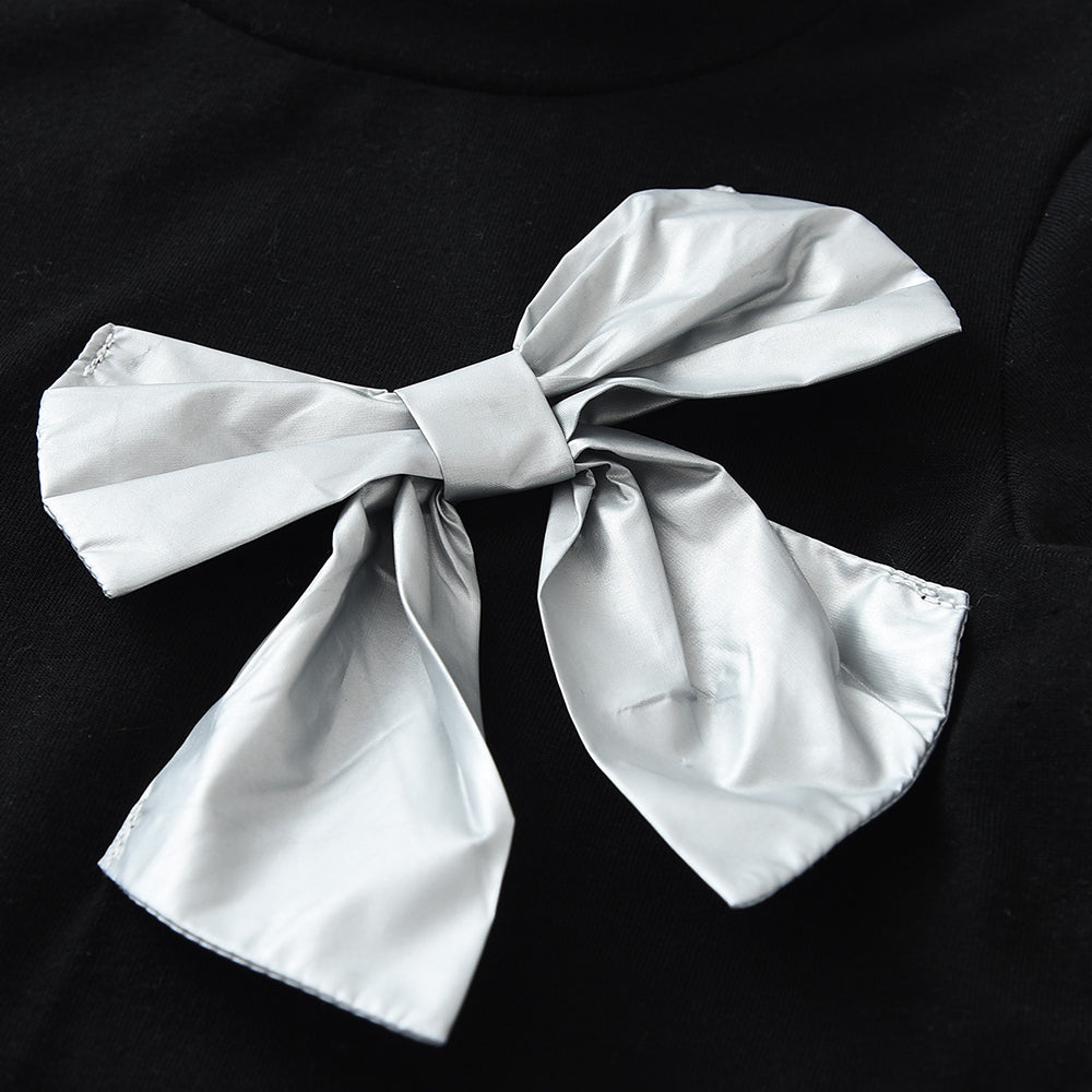 Girls' Bow-knot T-shirt+Skirt Fashion Set