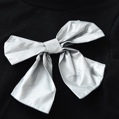 Girls' Bow-knot T-shirt+Skirt Fashion Set