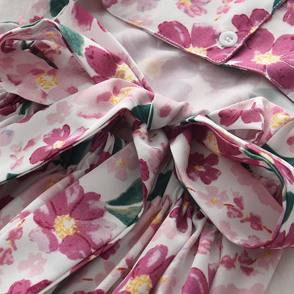 Girls' Floral Printing Vacation Dress