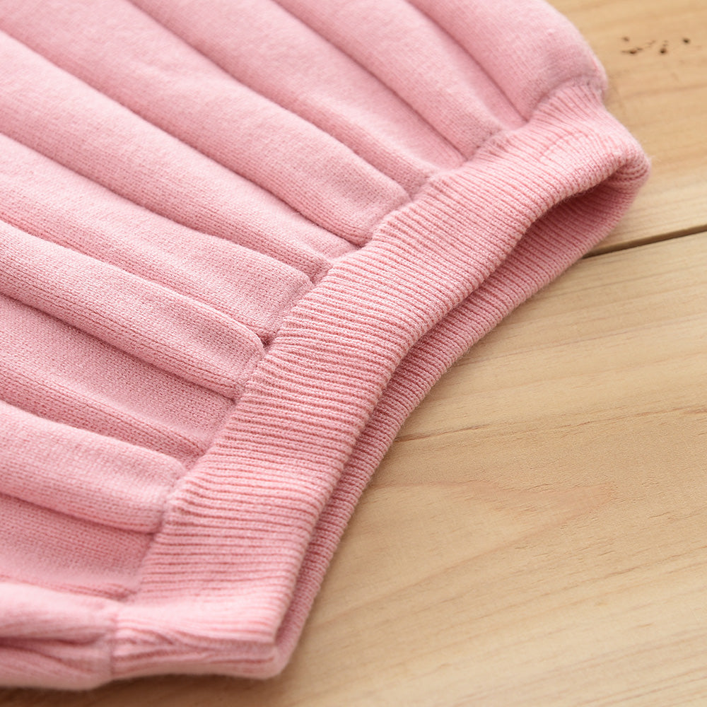 Girls' Colorful Geometry Pattern Knitted Top+Skirt Sweater Set