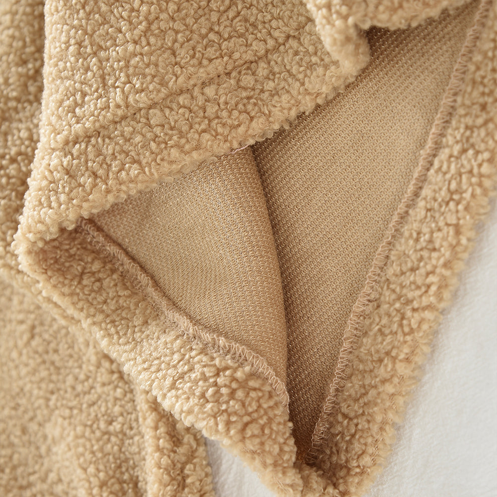 High Necked Furry Top Casual Sweatpants Christmas&New Year Warm Kid Outfit