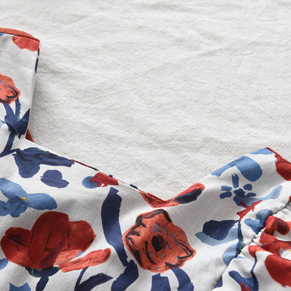 Girls' Floral Printing Cutout Tropical Dress