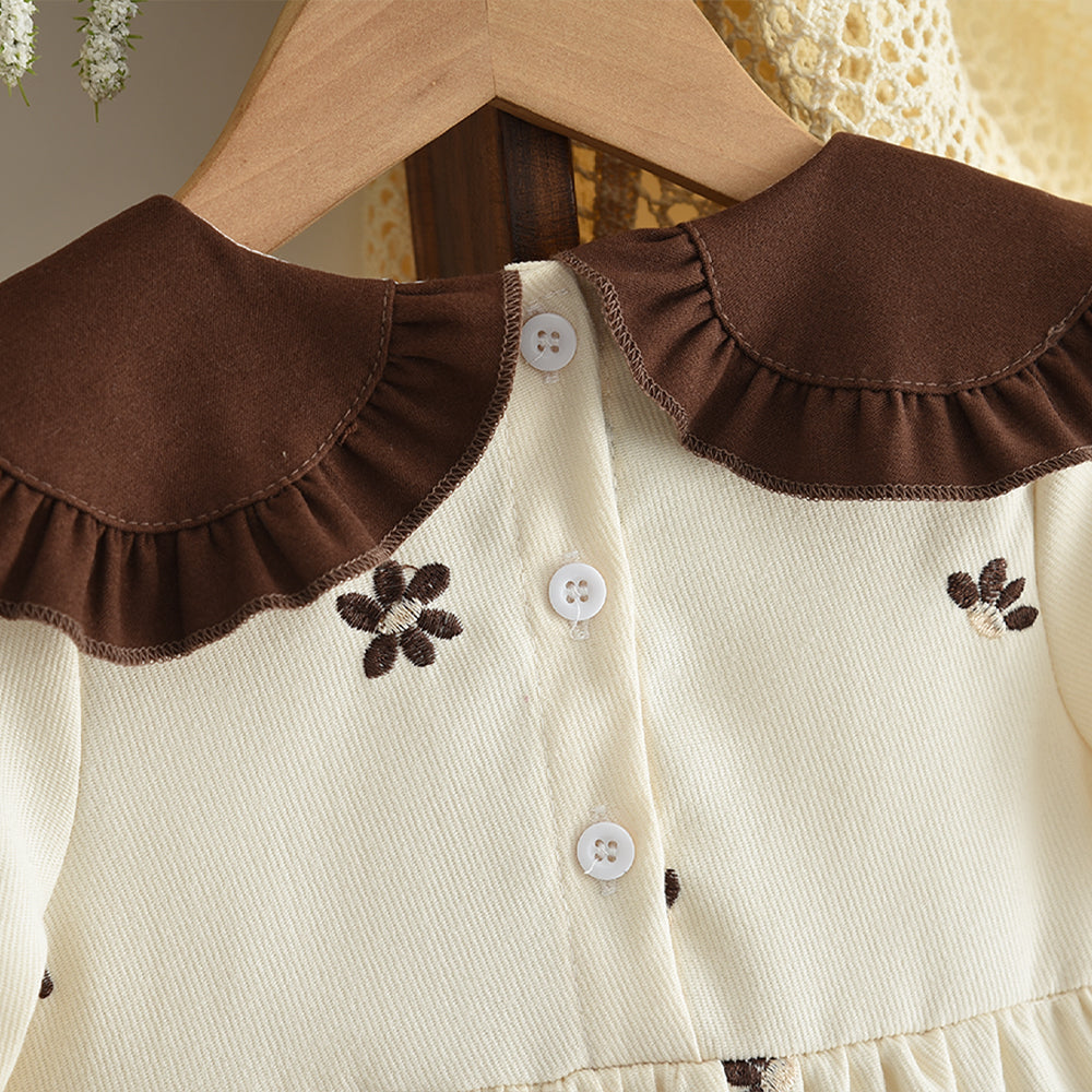 Peter Pan Collar Embroidery Cute Baby Dress
