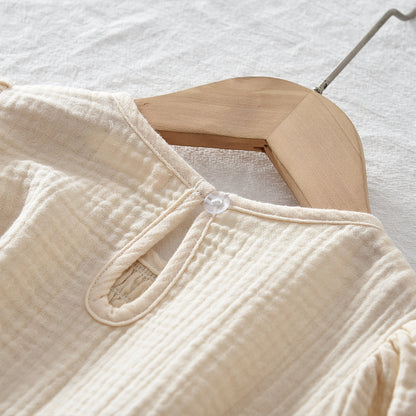 Ethnic Style Stripes Shirt+Cozy Pants 2pcs Pure Cotton Girls' Casual Set