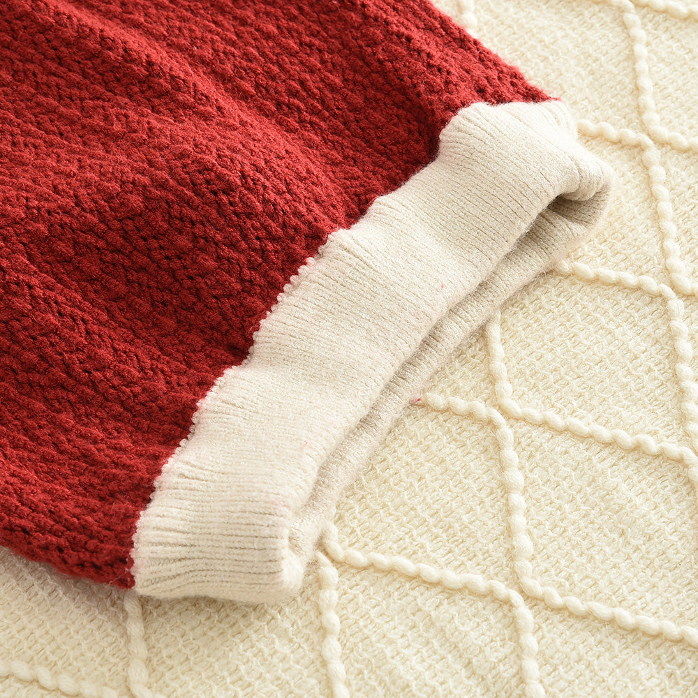 Girls' Christmas Knitted Top+Shorts Baby Set