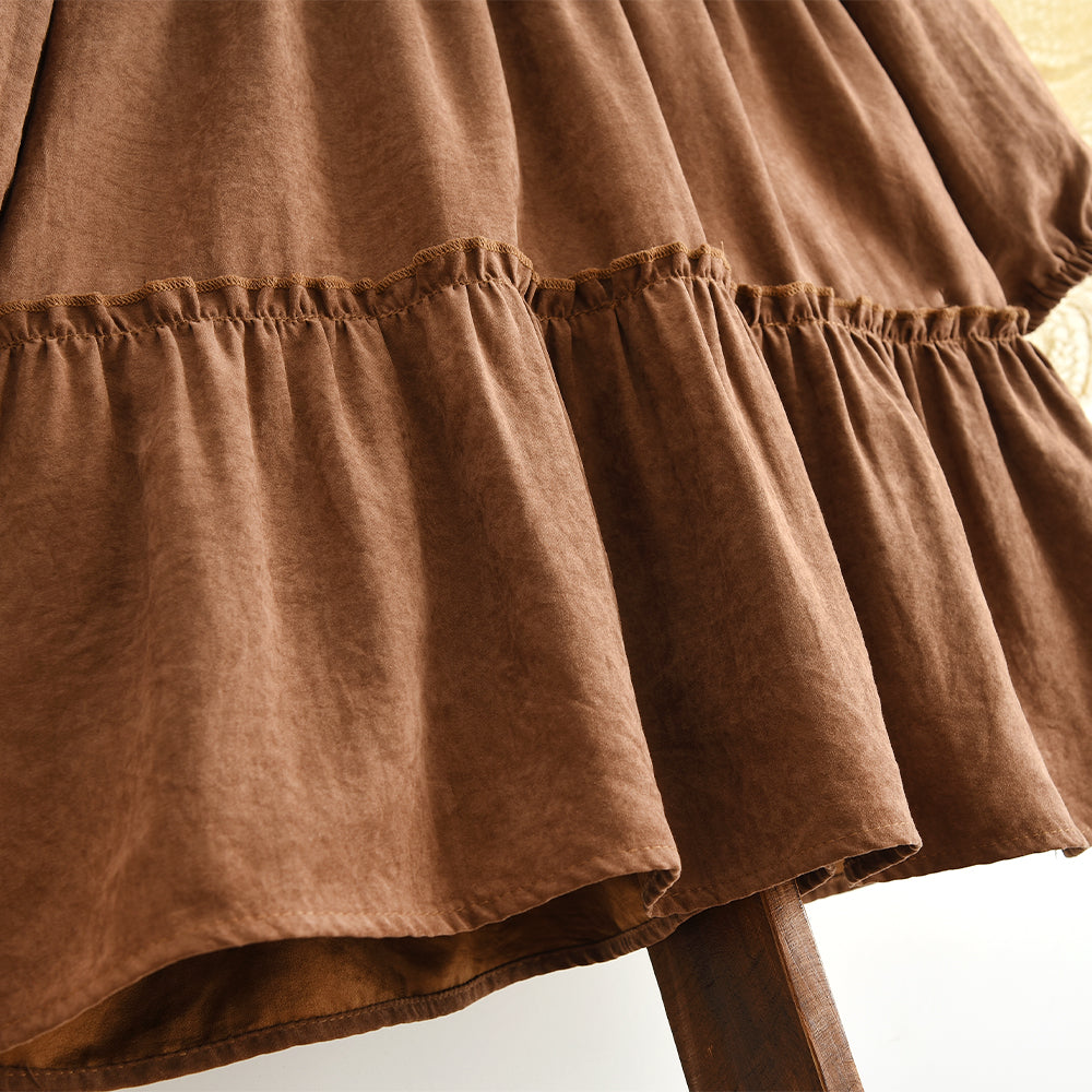 Girls' Lace Collar Vintage Courtly Dress