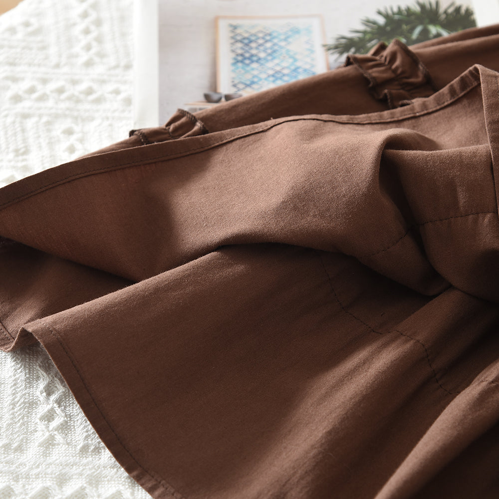 Sleeveless Casual Outfit 100% Cotton Ruffle Girls' Dress