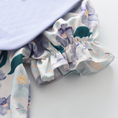 Girls' Floral Printing Princess Dress