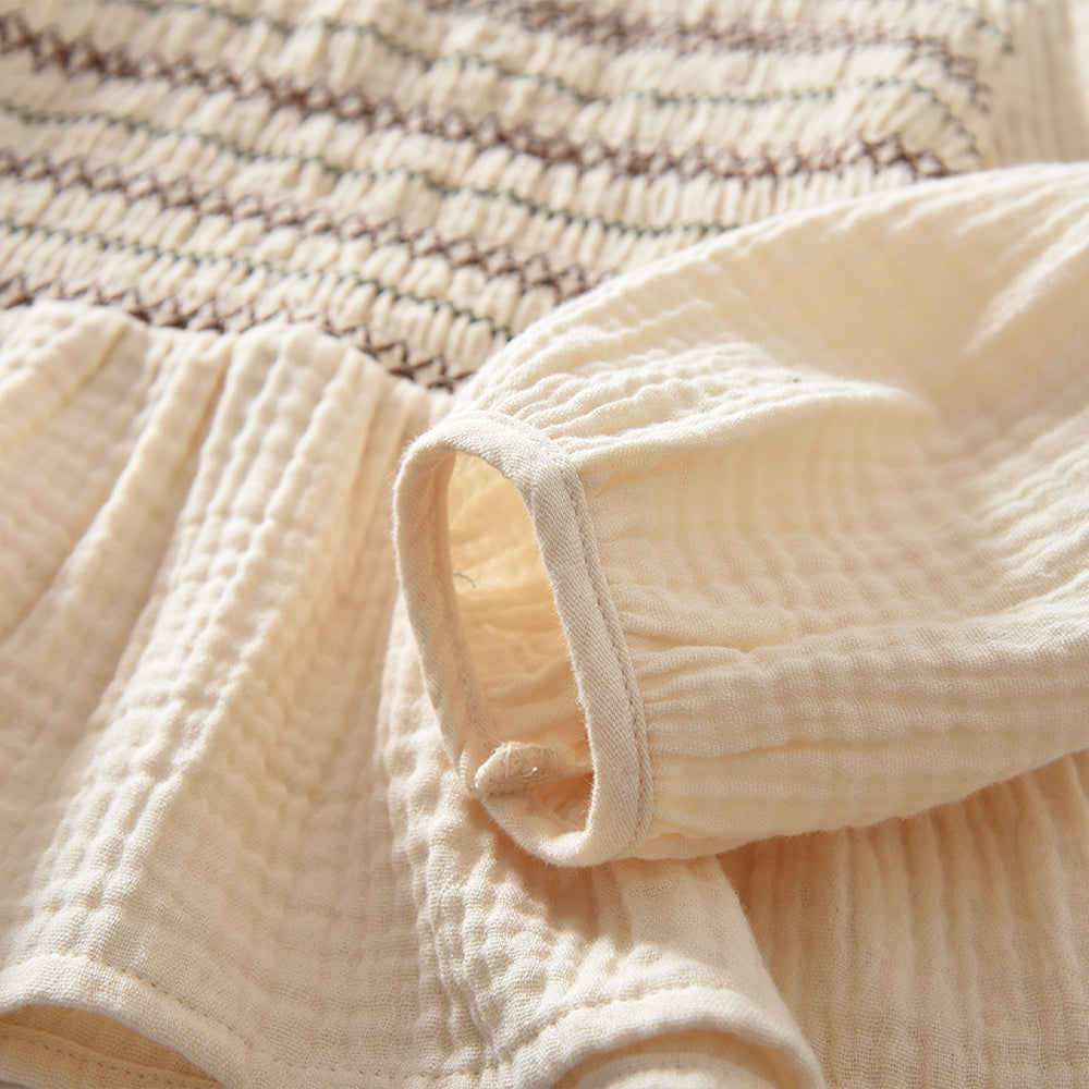 Ethnic Style Stripes Shirt+Cozy Pants 2pcs Pure Cotton Girls' Casual Set