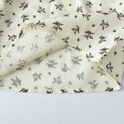 Girls' Long Sleeve Printing Cotton Blouse