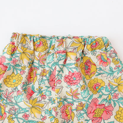 Girls' Floral Printing Shorts Set