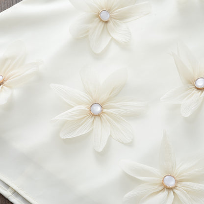 Girls' Elegant Three-dimensional Floral Dress