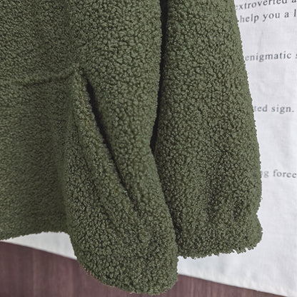 Letter Half Zip Top+Sweatpants Girls'&Boys Sports Set