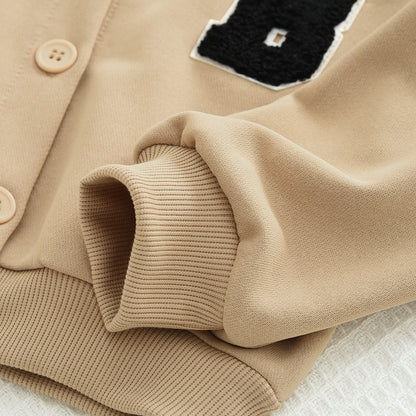 Girls' Letter Sleeve Casual Set