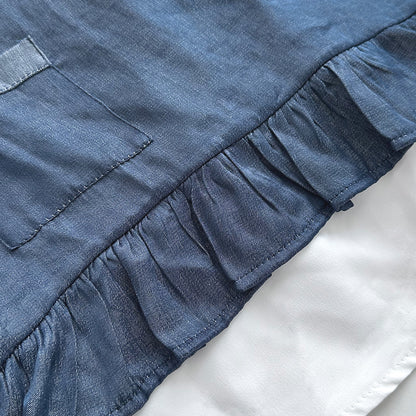 Long Sleeve T-shirt+Vest+Ruffle Pants 3pcs Girls' Fashion Outfit