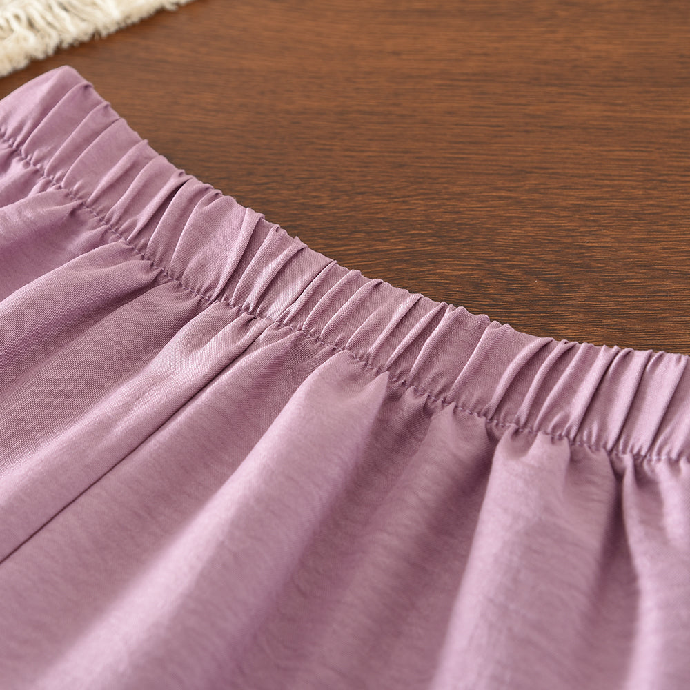 Sleeveless Ruffle Shirt+Lettuce Trim Pants Girls' Summer Fashion Set