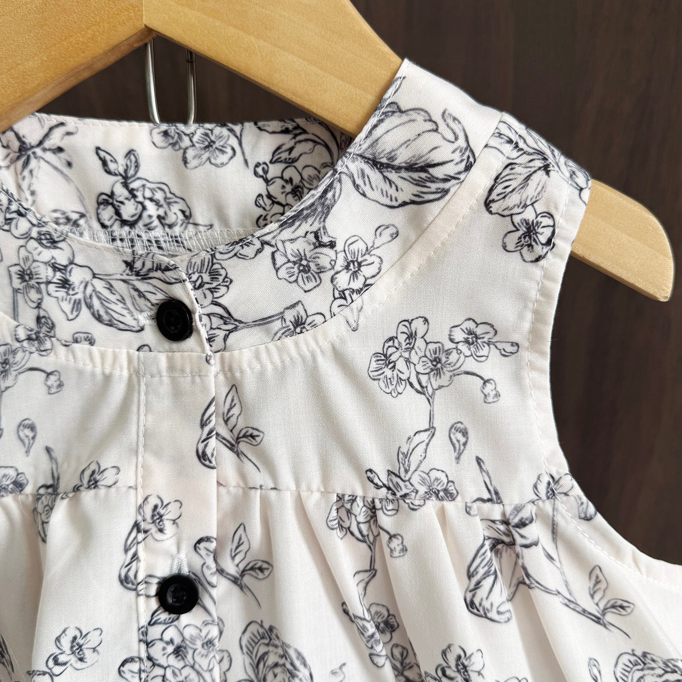 Girls' Ethnic Floral Printing Vintage Dress