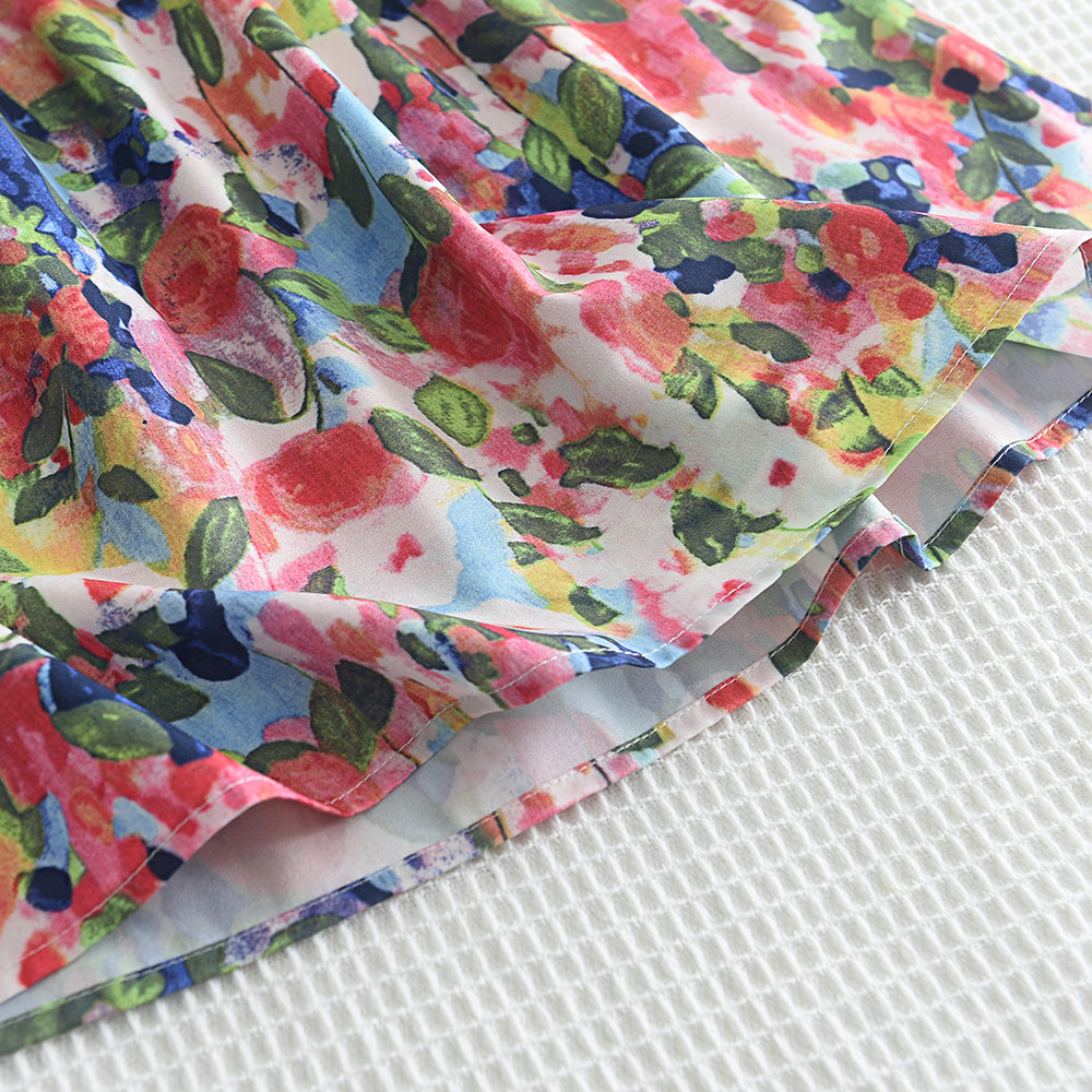 Girls' Colorful Printing Casual Dress