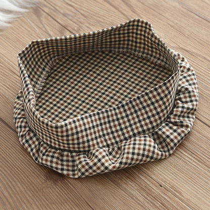 Girls' Puff Sleeve T-shirt+Skirt+Free Hat 3pcs Set