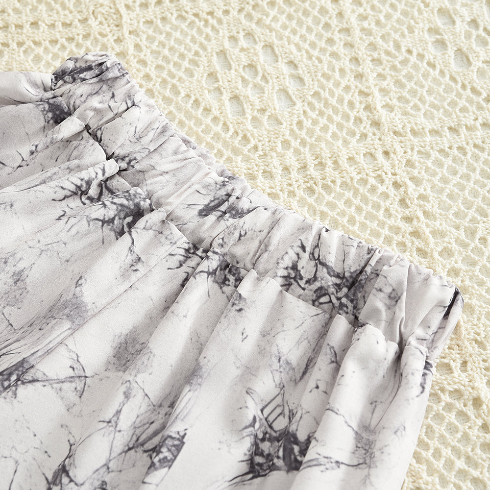Girls' Ruffle Printing Loose Set