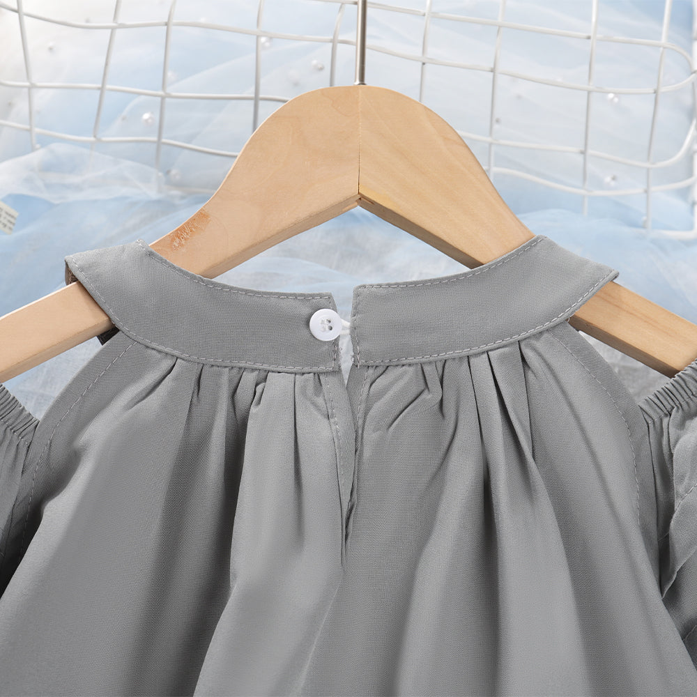 Girls' Short Sleeve Elegant Ceremonial Dress