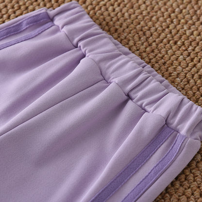 Girls' Bow-knot Sweatshirt Trousers Set