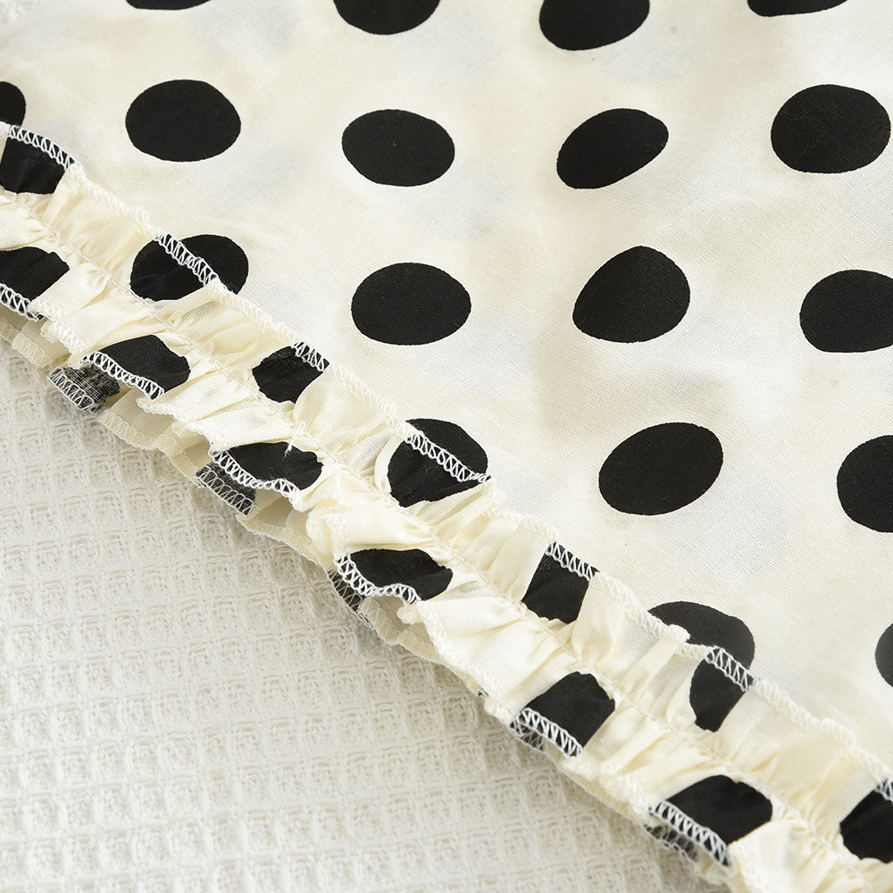 Girls' Organic Cotton Classic Polka Dot Set
