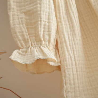 Girls' Organic Cotton Knitted Patch Comfy Dress