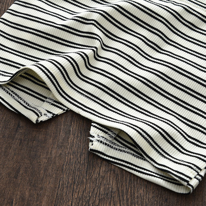 Girls' Stripes Sun-top+Shorts Vacation Set