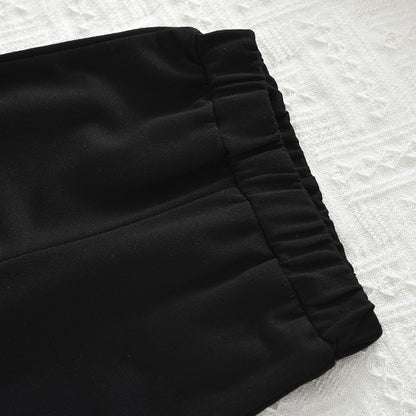 Girls' Classic Stripes Sweatshirt Flared Pants Casual Set