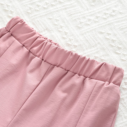 Girls' Long Sleeve Bow-knot Casual Set