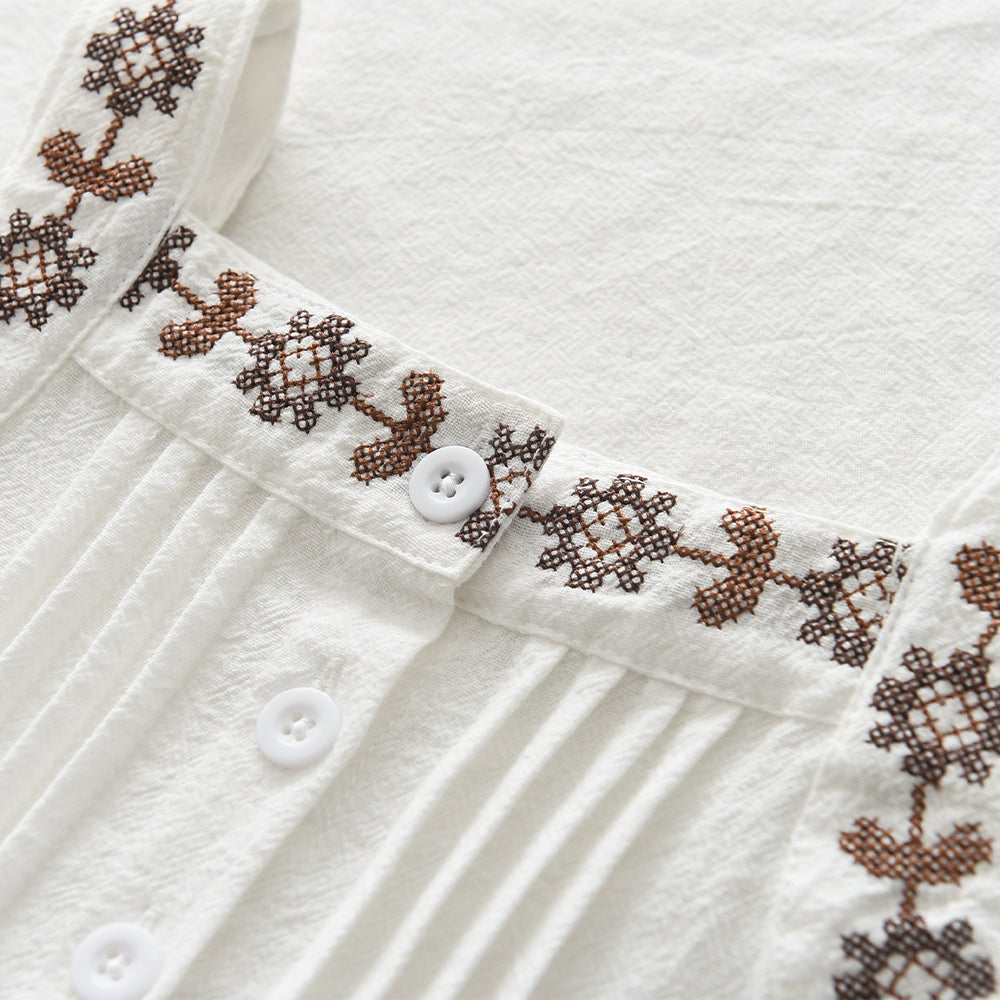 Girls' embroidery cotton set