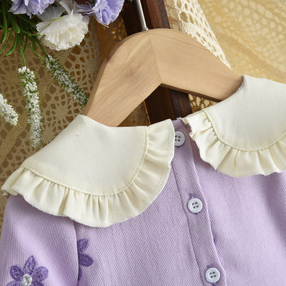 Peter Pan Collar Embroidery Cute Baby Dress