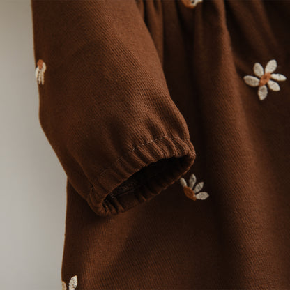 Baby Girls' Flower Embroidery Seasonal Fashion Dress