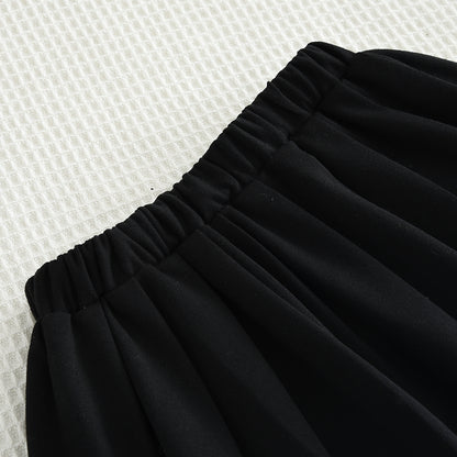 Girls' Strips Top+Skirt Classic Set