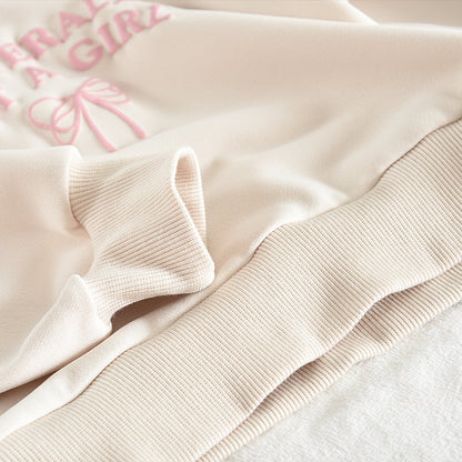Girls' Letter Sweatshirt+Flared Trousers Set