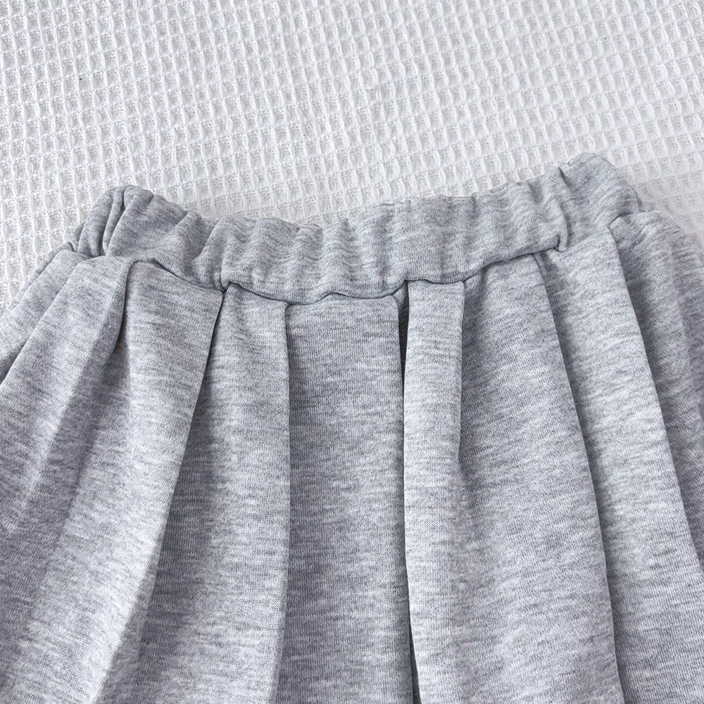 Girls' Letter Top+Skirt 2PCS Casual Set