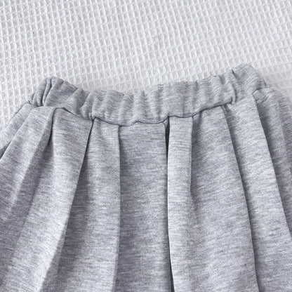 Girls' Letter Top+Skirt 2PCS Casual Set