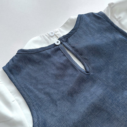 Long Sleeve T-shirt+Vest+Ruffle Pants 3pcs Girls' Fashion Outfit