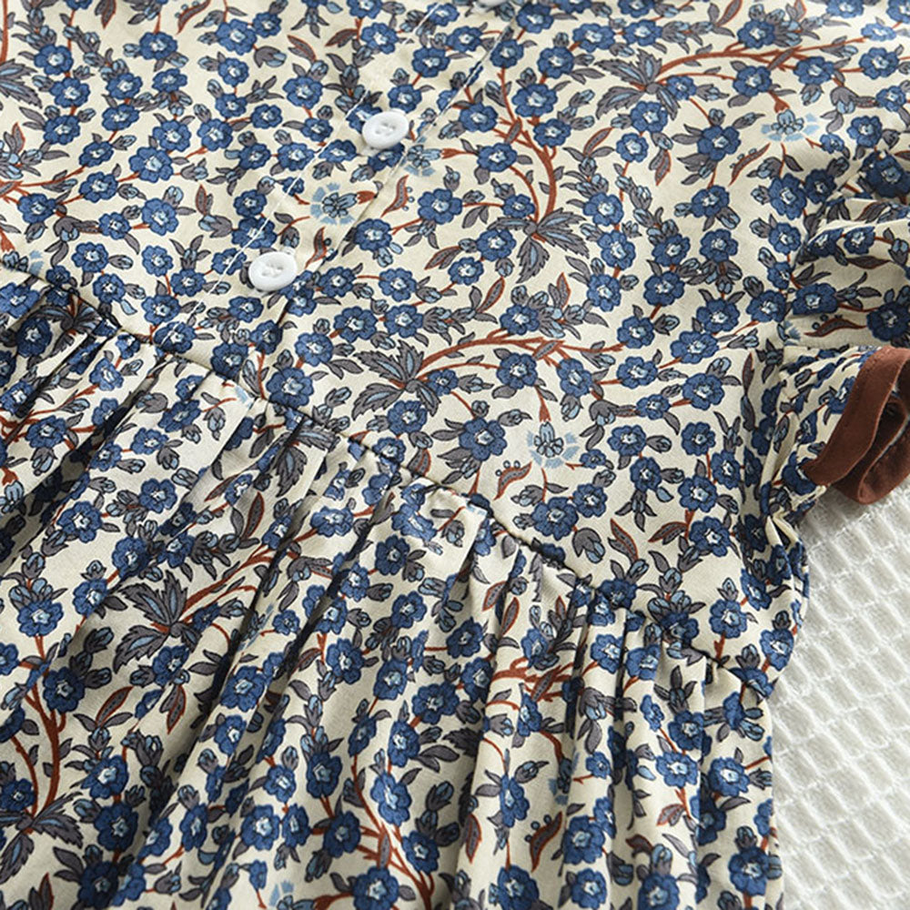Girls' Ethnic Style Printing Casual Dress