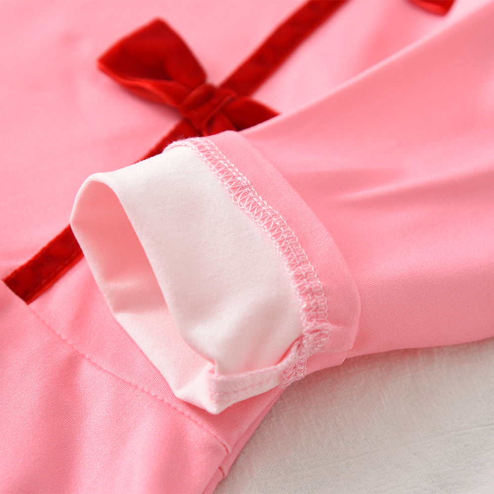 Girls' Velvet Bow-knot Skinny Cute Set
