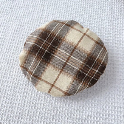 Girls' Plaid Patchwork Dress Free Hat