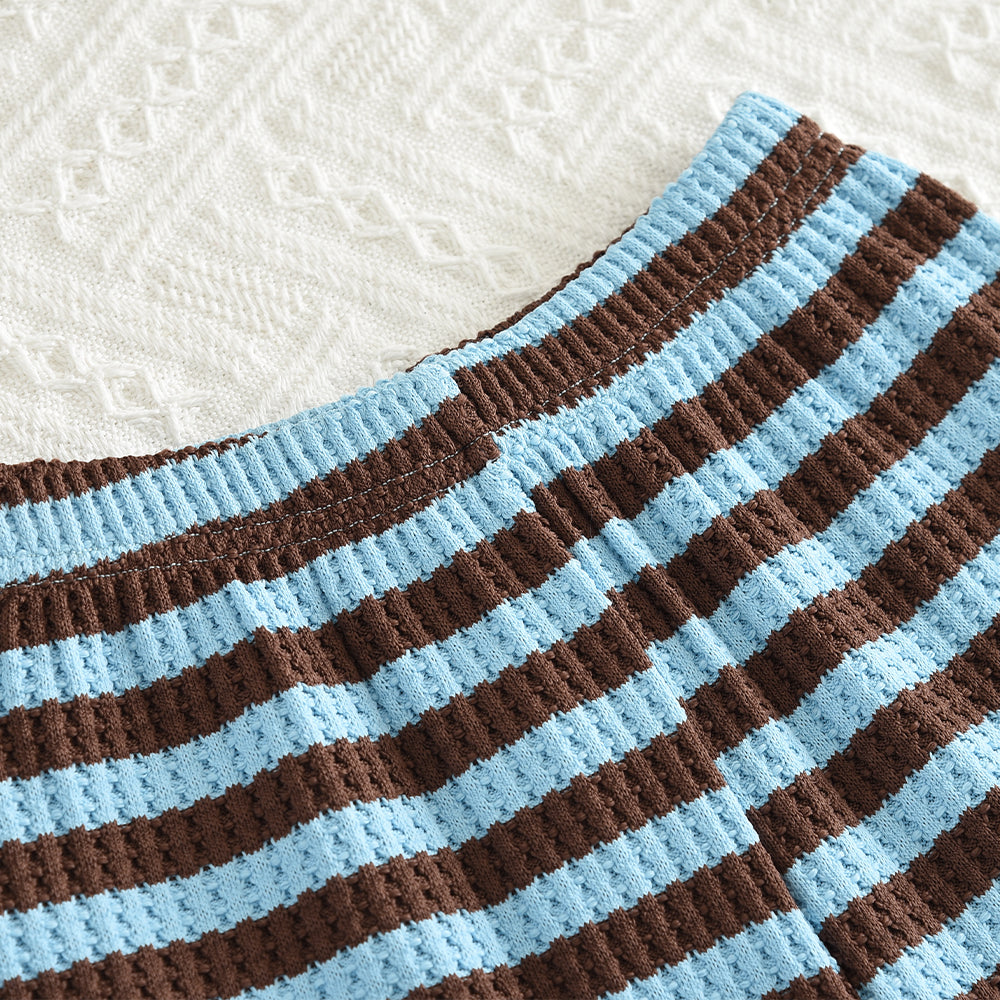 Girls' Contrast Colors Stripes Set