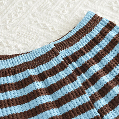 Girls' Contrast Colors Stripes Set